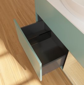 Тумба под раковину Villeroy & Boch Finion 100х50,1 см с подсветкой МДФ оливковый матовый лак/стекло белое матовое GA21PCGM