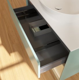 Тумба під раковину Villeroy & Boch Finion 100х50,1 см із підсвічуванням МДФ оливковий матовий лак/скло біле матове GA21PCGM