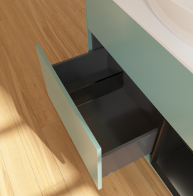 Тумба под раковину Villeroy & Boch Finion 100х50,1 см с подсветкой МДФ оливковый матовый лак/стекло белое матовое GA21PDGM