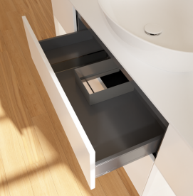 Тумба под раковину Villeroy & Boch Finion 160х50,1 см с подсветкой МДФ белый матовый лак/стекло белое матовое G981MTMT