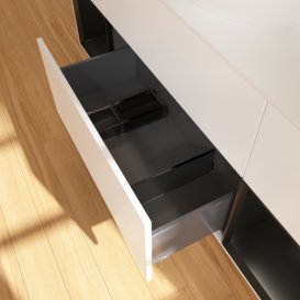 Тумба под раковину Villeroy & Boch Finion 160х50,1 см с подсветкой МДФ белый матовый лак/стекло белое матовое G981PDMT