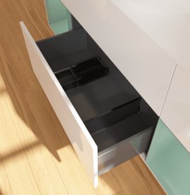 Тумба під раковину Villeroy & Boch Finion 160х50,1 см з підсвіткою МДФ білий глянцевий лак/скло біле матове G981GMGF