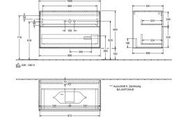 Тумба под раковину Villeroy & Boch Finion 100х50,1 см с подсветкой МДФ пион матовый лак/стекло белое матовое G23100HB