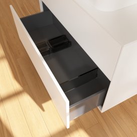 Тумба под раковину Villeroy & Boch Finion 100х50,1 см с подсветкой МДФ белый матовый лак/стекло белое матовое G64100MT