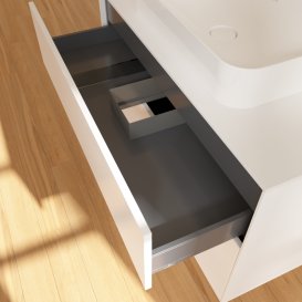 Тумба под раковину Villeroy & Boch Finion 100х50,1 см с подсветкой МДФ белый матовый лак/стекло белое матовое G64100MT