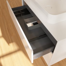 Тумба під раковину Villeroy & Boch Finion 100х50,1 см з підсвіткою МДФ білий глянцевий лак/скло біле матове F651MTGF