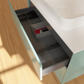 Тумба под раковину Villeroy & Boch Finion 100х50,1 см с подсветкой МДФ оливковый матовый лак/стекло белое матовое F651HBGM