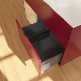 Тумба под раковину Villeroy & Boch Finion 100х50,1 см с подсветкой МДФ пион матовый лак/стекло белое матовое F651PCHB