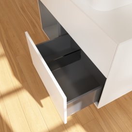 Тумба під раковину Villeroy & Boch Finion 100х50,1 см із підсвічуванням МДФ білий матовий лак/скло біле матове G651GKMT