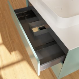 Тумба под раковину Villeroy & Boch Finion 100х50,1 см с подсветкой МДФ оливковый матовый лак/стекло белое матовое G651PCGM