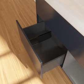 Тумба под раковину Villeroy & Boch Finion 100х50,1 см с подсветкой МДФ темно-синий матовый лак/стекло белое матовое F661GKHG