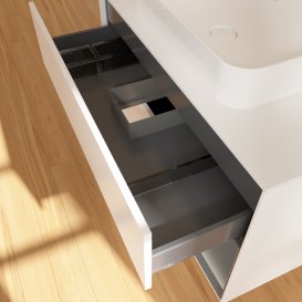 Тумба під раковину Villeroy & Boch Finion 100х50,1 см із підсвічуванням МДФ білий матовий лак/скло біле матове G661GKMT