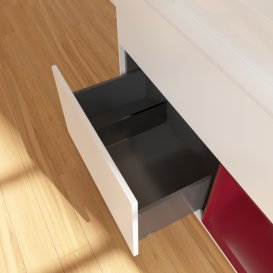 Тумба під раковину Villeroy & Boch Finion 100х50,1 см із підсвічуванням МДФ білий матовий лак/скло біле матове G661HBMT