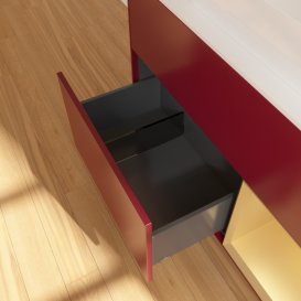 Тумба под раковину Villeroy & Boch Finion 100х50,1 см с подсветкой МДФ пион матовый лак/стекло белое матовое G661HFHB