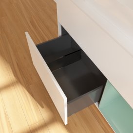 Тумба під раковину Villeroy & Boch Finion 100х50,1 см із підсвічуванням МДФ білий матовий лак/скло біле матове G661GMMT