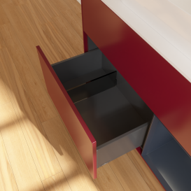 Тумба під раковину Villeroy & Boch Finion 100х50,1 см з підсвічуванням МДФ півонія матовий лак/скло біле матове G661HGHB