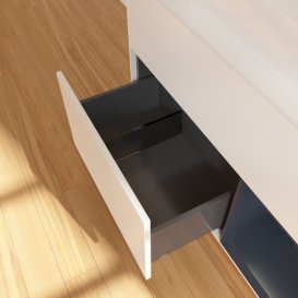 Тумба під раковину Villeroy & Boch Finion 100х50,1 см із підсвічуванням МДФ білий матовий лак/скло біле матове G661HGMT