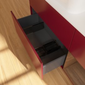 Тумба под раковину Villeroy & Boch Finion 120х50,1 см с подсветкой МДФ пион матовый лак/стекло белое матовое G691GNHB