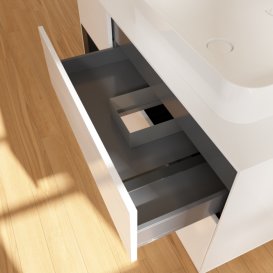 Тумба под раковину Villeroy & Boch Finion 120х50,1 см с подсветкой МДФ глянцевый белый лак/стекло белое матовое F681PDGF