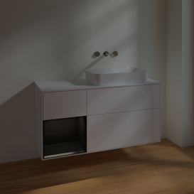 Тумба под раковину Villeroy & Boch Finion 120х50,1 см с подсветкой МДФ белый матовый лак/стекло белое матовое F681PDMT