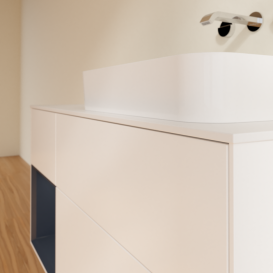 Тумба під раковину Villeroy & Boch Finion 120х50,1 см с подсветкой МДФ білий матовий лак/скло біле матове F681HGMT