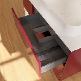 Тумба под раковину Villeroy & Boch Finion 120х50,1 см с подсветкой МДФ пион матовый лак/стекло белое матовое G681GFHB