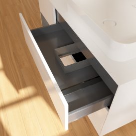 Тумба под раковину Villeroy & Boch Finion 120х50,1 см с подсветкой МДФ глянцевый белый лак/стекло белое матовое G681GKGF