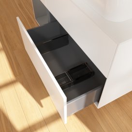 Тумба под раковину Villeroy & Boch Finion 120х50,1 см с подсветкой МДФ белый матовый лак/стекло белое матовое G681GKMT