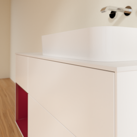 Тумба під раковину Villeroy & Boch Finion 120х50,1 см із підсвічуванням МДФ білий матовий лак/скло біле матове G681HBMT