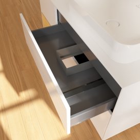 Тумба под раковину Villeroy & Boch Finion 120х50,1 см с подсветкой МДФ глянцевый белый лак/стекло белое матовое G681HFGF