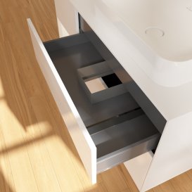 Тумба под раковину Villeroy & Boch Finion 120х50,1 см с подсветкой МДФ глянцевый белый лак/стекло белое матовое G681MTGF