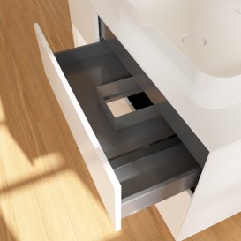 Тумба під раковину Villeroy & Boch Finion 120х50,1 см із підсвічуванням МДФ білий матовий лак/скло біле матове G681MTMT