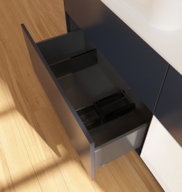 Тумба под раковину Villeroy & Boch Finion 120х50,1 см с подсветкой МДФ темно-синий матовый лак/стекло белое матовое G691MTHG