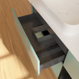 Тумба под раковину Villeroy & Boch Finion 120х50,1 см с подсветкой МДФ оливковый матовый лак/стекло белое матовое G691PDGM