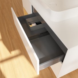 Тумба під раковину Villeroy & Boch Finion 120х50,1 см із підсвічуванням МДФ білий матовий лак/скло біле матове F701HFMT