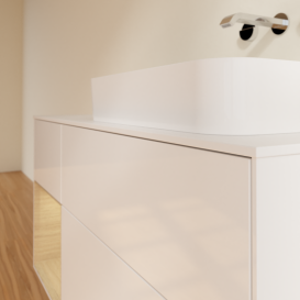 Тумба під раковину Villeroy & Boch Finion 120х50,1 см с подсветкой МДФ білий глянцевий лак/скло біле матове G681PCGF