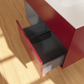 Тумба под раковину Villeroy & Boch Finion 100х50,1 см с подсветкой МДФ пион матовый лак/стекло белое матовое F361GKHB