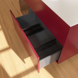 Тумба под раковину Villeroy & Boch Finion 120х50,1 см с подсветкой МДФ пион матовый лак/стекло белое матовое G701GNHB