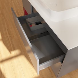 Тумба под раковину Villeroy & Boch Finion 120х50,1 см с подсветкой МДФ антрацит матовый лак/стекло белое матовое G701HBGK