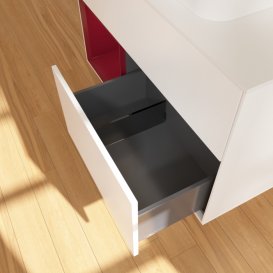 Тумба під раковину Villeroy & Boch Finion 100х50,1 см із підсвічуванням МДФ білий матовий лак/скло біле матове F361HBMT