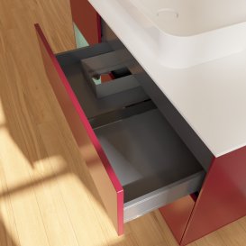 Тумба под раковину Villeroy & Boch Finion 120х50,1 см с подсветкой МДФ пион матовый лак/стекло белое матовое G701GMHB