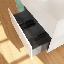 Тумба под раковину Villeroy & Boch Finion 120х50,1 см с подсветкой МДФ белый матовый лак/стекло белое матовое G701GMMT