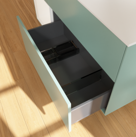 Тумба під раковину Villeroy & Boch Finion 120х50,1 см із підсвічуванням МДФ оливковий матовий лак/скло біле матове G701MTGM