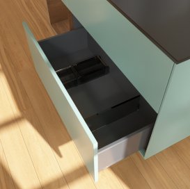 Тумба под раковину Villeroy & Boch Finion 120х50,1 см с подсветкой МДФ оливковый матовый лак/стекло черное матовое G702GNGM