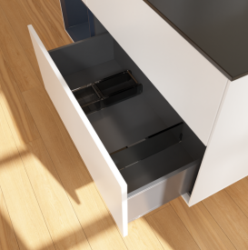 Тумба под раковину Villeroy & Boch Finion 120х50,1 см с подсветкой МДФ белый матовый лак/стекло черное матовое G702HGMT