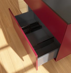 Тумба під раковину Villeroy & Boch Finion 120х50,1 см з підсвічуванням МДФ півонія матовий лак/скло чорне матове G702PCHB