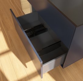 Тумба під раковину Villeroy & Boch Finion 120х50,1 см із підсвічуванням МДФ темно-синій матовий лак/скло чорне матове G702PCHG