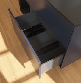 Тумба під раковину Villeroy & Boch Finion 120х50,1 см із підсвічуванням МДФ темно-синій матовий лак/скло чорне матове G702PDHG