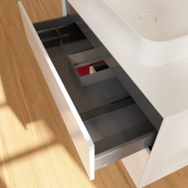 Тумба под раковину Villeroy & Boch Finion 100х50,1 см с подсветкой МДФ глянцевый белый лак/стекло белое матовое G361HBGF