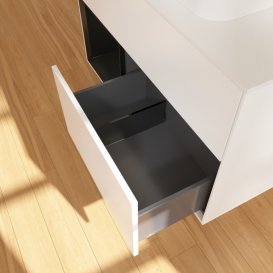 Тумба под раковину Villeroy & Boch Finion 100х50,1 см с подсветкой МДФ белый матовый лак/стекло белое матовое G361PDMT